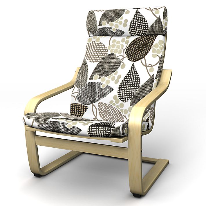 Poäng, Armchair cover with attached neck cushion - Bemz